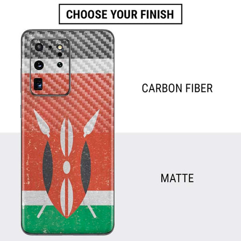Kenya Flag Distressed Galaxy S20 Ultra 5G Skin